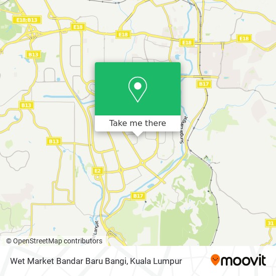 Wet Market Bandar Baru Bangi map