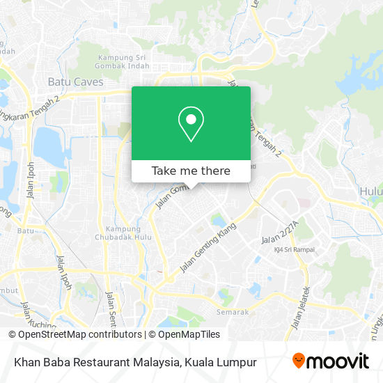 Khan Baba Restaurant Malaysia map