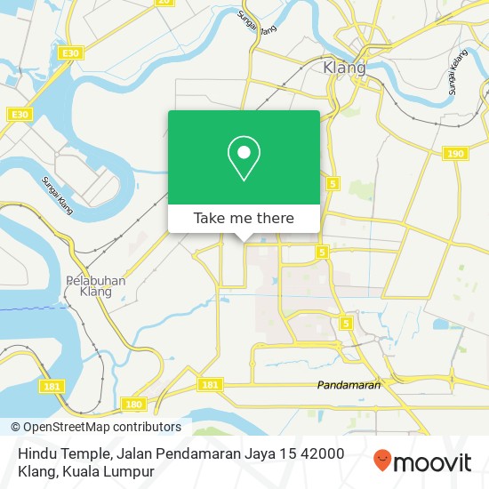 Hindu Temple, Jalan Pendamaran Jaya 15 42000 Klang map