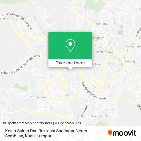 Peta Kelab Sukan Dan Rekreasi Saudagar Negeri Sembilan