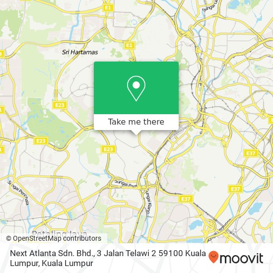 Next Atlanta Sdn. Bhd., 3 Jalan Telawi 2 59100 Kuala Lumpur map