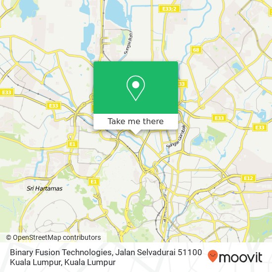 Peta Binary Fusion Technologies, Jalan Selvadurai 51100 Kuala Lumpur