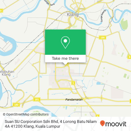 Peta Suan SU Corporation Sdn Bhd, 4 Lorong Batu Nilam 4A 41200 Klang