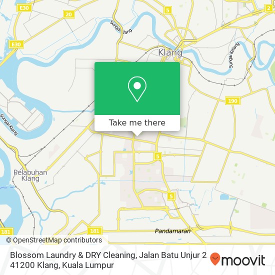 Peta Blossom Laundry & DRY Cleaning, Jalan Batu Unjur 2 41200 Klang