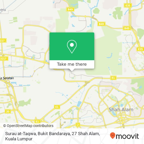 Peta Surau at-Taqwa, Bukit Bandaraya, 27 Shah Alam