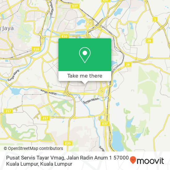 Pusat Servis Tayar Vmag, Jalan Radin Anum 1 57000 Kuala Lumpur map