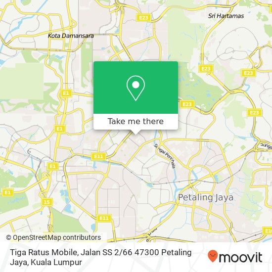 Tiga Ratus Mobile, Jalan SS 2 / 66 47300 Petaling Jaya map