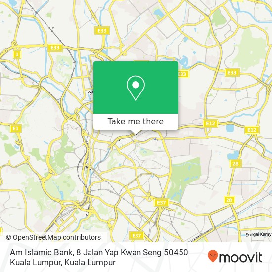 Am Islamic Bank, 8 Jalan Yap Kwan Seng 50450 Kuala Lumpur map