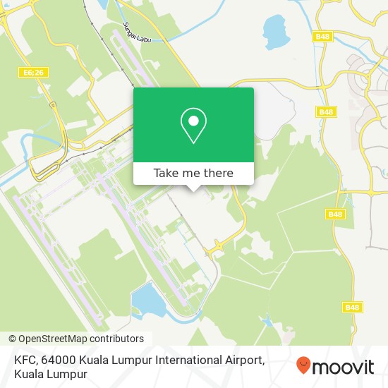 Peta KFC, 64000 Kuala Lumpur International Airport