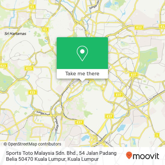 Sports Toto Malaysia Sdn. Bhd., 54 Jalan Padang Belia 50470 Kuala Lumpur map