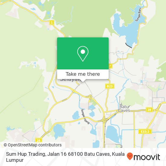 Sum Hup Trading, Jalan 16 68100 Batu Caves map