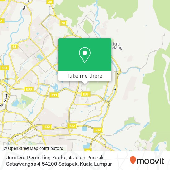 Jurutera Perunding Zaaba, 4 Jalan Puncak Setiawangsa 4 54200 Setapak map