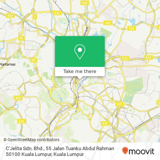C'Jelita Sdn. Bhd., 55 Jalan Tuanku Abdul Rahman 50100 Kuala Lumpur map