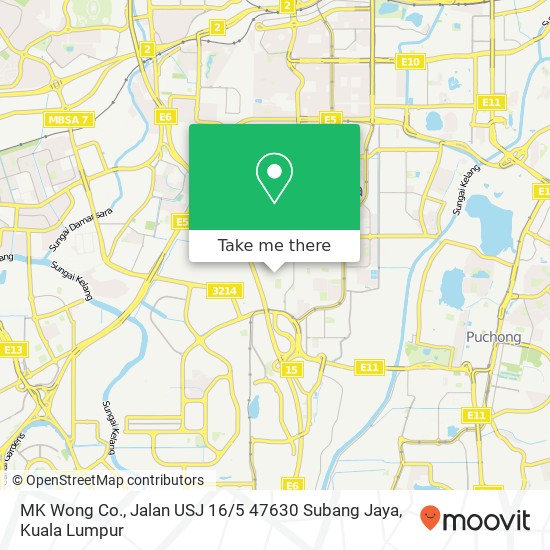 MK Wong Co., Jalan USJ 16 / 5 47630 Subang Jaya map