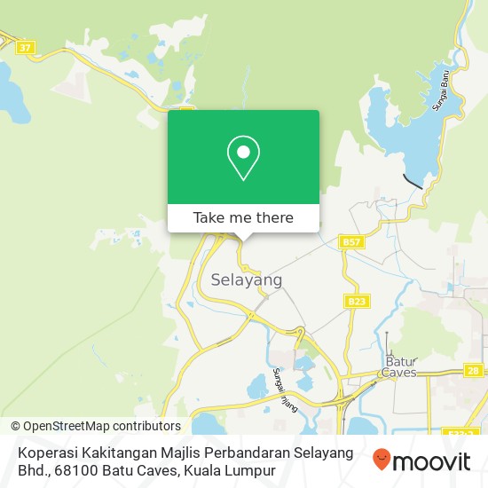 Peta Koperasi Kakitangan Majlis Perbandaran Selayang Bhd., 68100 Batu Caves