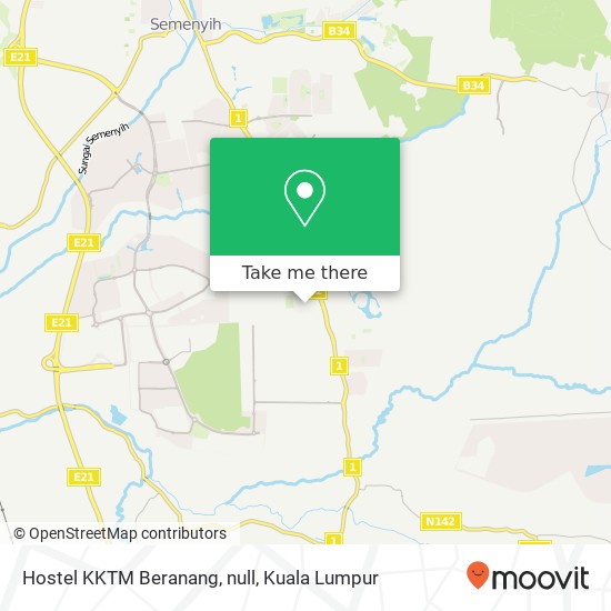 Peta Hostel KKTM Beranang, null