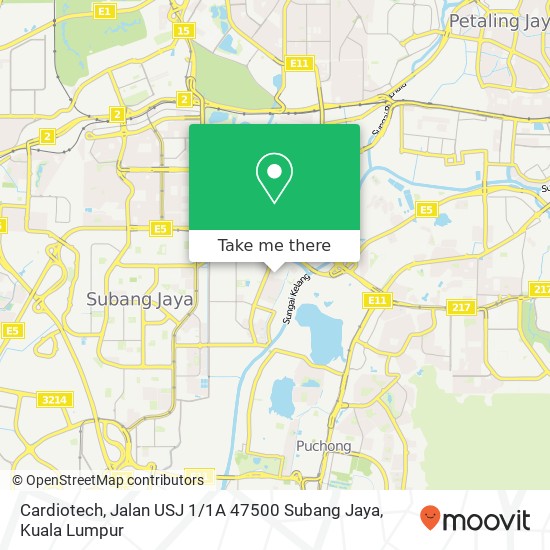 Cardiotech, Jalan USJ 1 / 1A 47500 Subang Jaya map