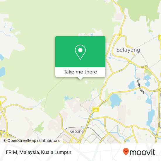 FRIM, Malaysia map