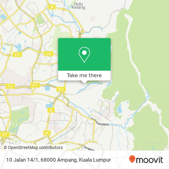 10 Jalan 14/1, 68000 Ampang map