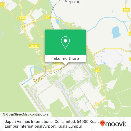 Japan Airlines International Co. Limited, 64000 Kuala Lumpur International Airport map