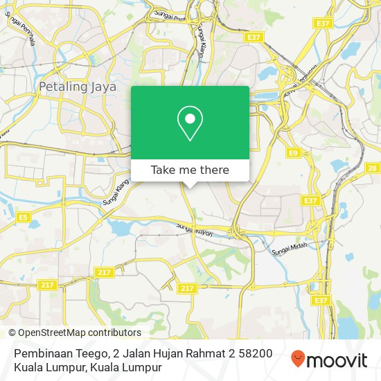 Pembinaan Teego, 2 Jalan Hujan Rahmat 2 58200 Kuala Lumpur map