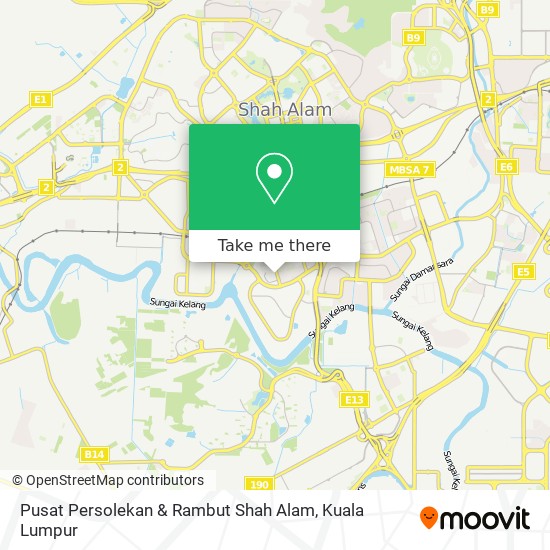 Peta Pusat Persolekan & Rambut Shah Alam