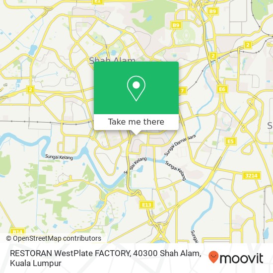 RESTORAN WestPlate FACTORY, 40300 Shah Alam map