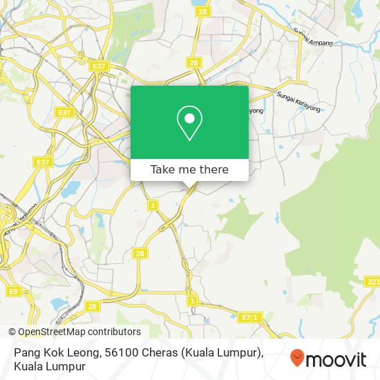 Peta Pang Kok Leong, 56100 Cheras (Kuala Lumpur)