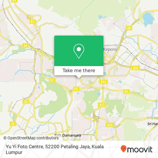 Yu Yi Foto Centre, 52200 Petaling Jaya map