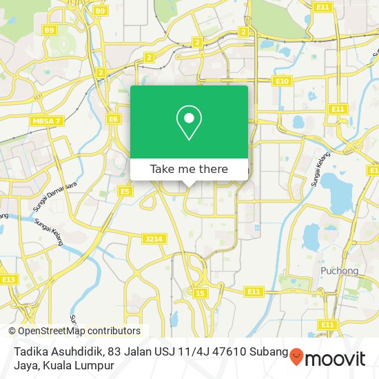 Tadika Asuhdidik, 83 Jalan USJ 11 / 4J 47610 Subang Jaya map