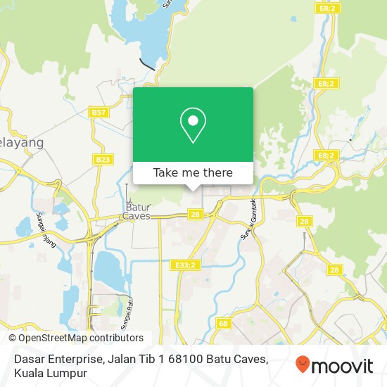 Peta Dasar Enterprise, Jalan Tib 1 68100 Batu Caves