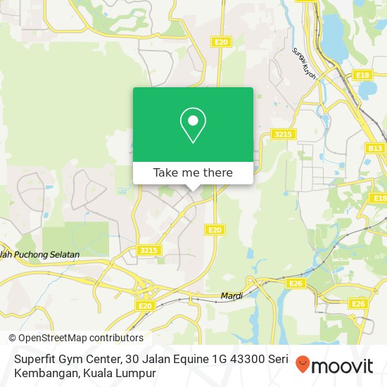 Superfit Gym Center, 30 Jalan Equine 1G 43300 Seri Kembangan map