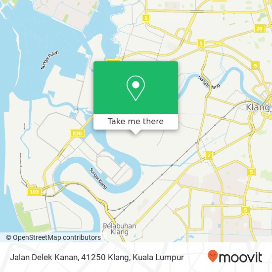 Peta Jalan Delek Kanan, 41250 Klang