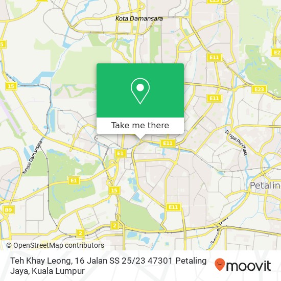 Teh Khay Leong, 16 Jalan SS 25 / 23 47301 Petaling Jaya map