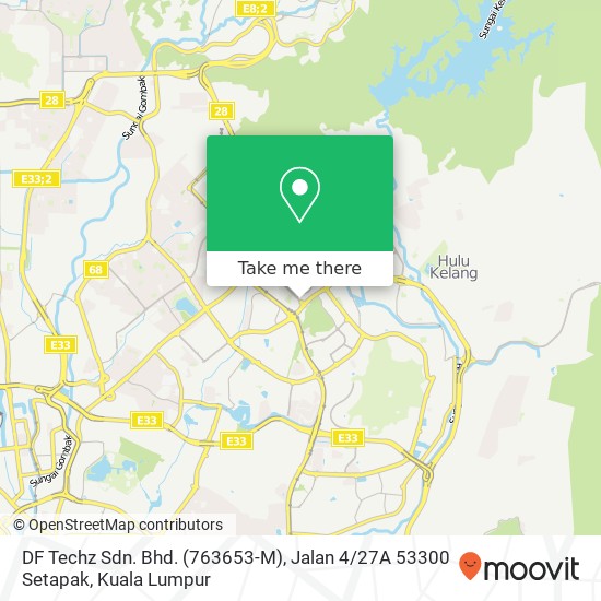 DF Techz Sdn. Bhd. (763653-M), Jalan 4 / 27A 53300 Setapak map