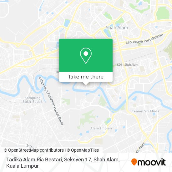 Tadika Alam Ria Bestari, Seksyen 17, Shah Alam map