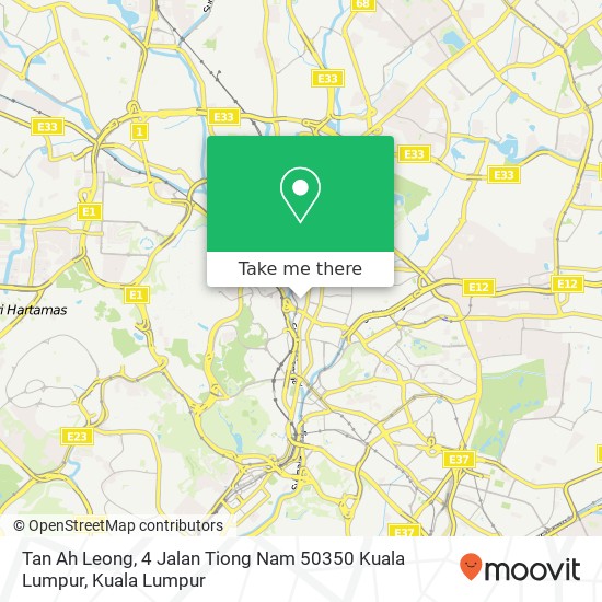 Tan Ah Leong, 4 Jalan Tiong Nam 50350 Kuala Lumpur map