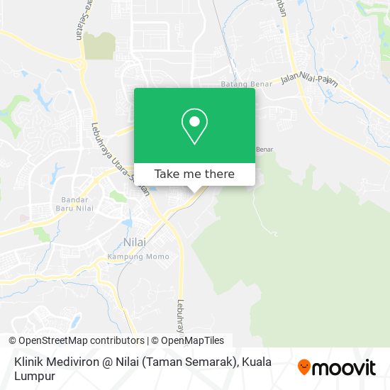 Peta Klinik Mediviron @ Nilai (Taman Semarak)