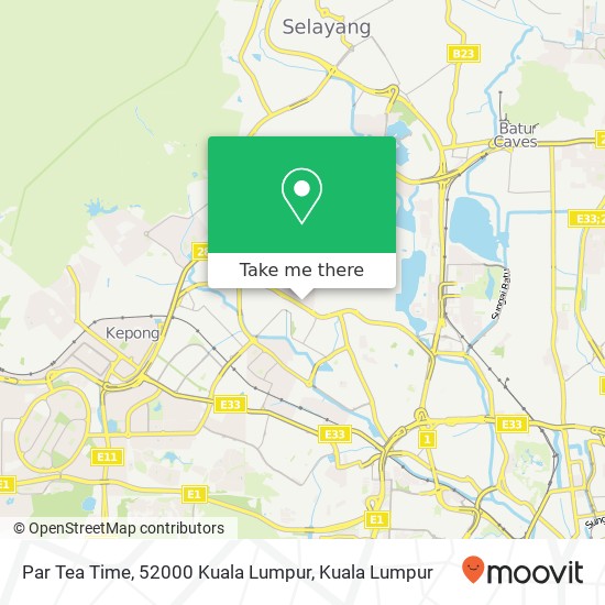 Par Tea Time, 52000 Kuala Lumpur map