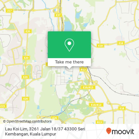Peta Lau Koi Lim, 3261 Jalan 18 / 37 43300 Seri Kembangan