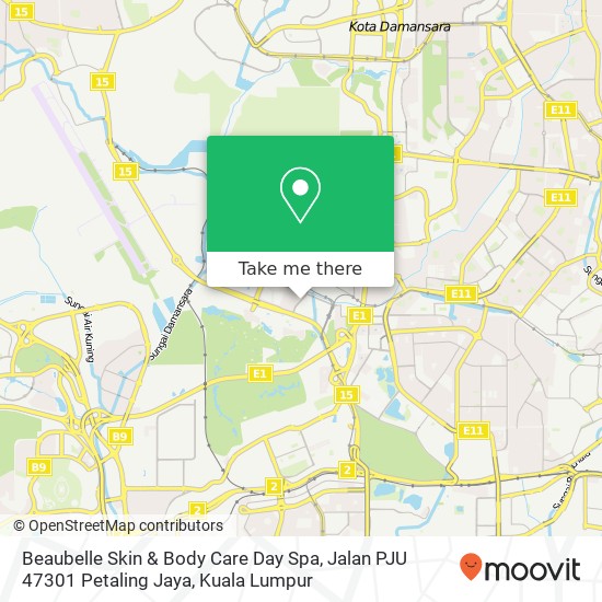 Beaubelle Skin & Body Care Day Spa, Jalan PJU 47301 Petaling Jaya map