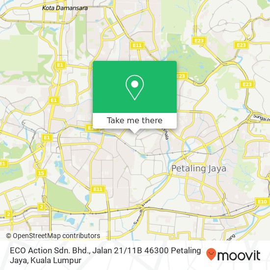 ECO Action Sdn. Bhd., Jalan 21 / 11B 46300 Petaling Jaya map