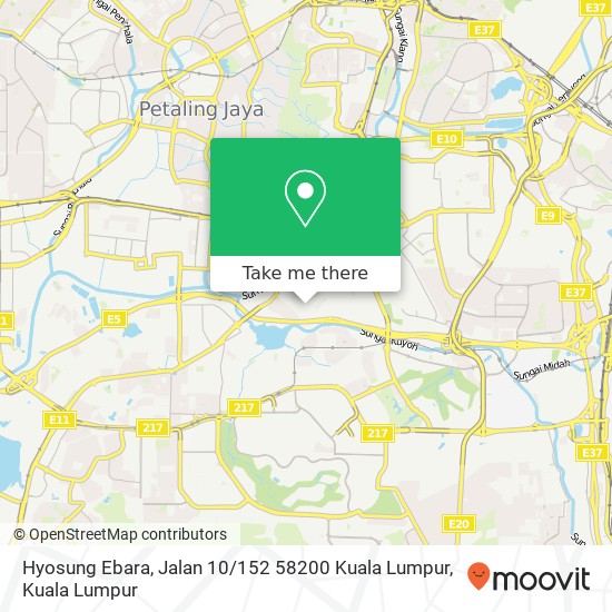 Peta Hyosung Ebara, Jalan 10 / 152 58200 Kuala Lumpur