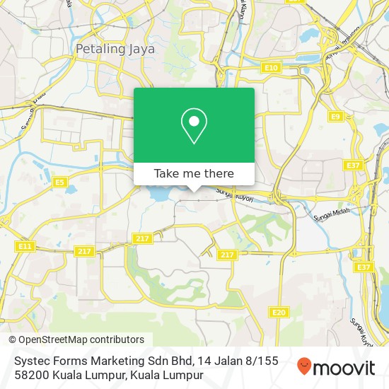 Systec Forms Marketing Sdn Bhd, 14 Jalan 8 / 155 58200 Kuala Lumpur map