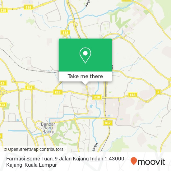 Peta Farmasi Some Tuan, 9 Jalan Kajang Indah 1 43000 Kajang