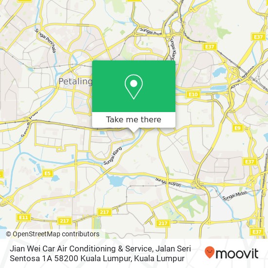 Jian Wei Car Air Conditioning & Service, Jalan Seri Sentosa 1A 58200 Kuala Lumpur map