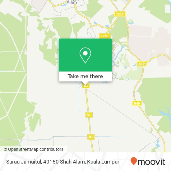 Peta Surau Jamaitul, 40150 Shah Alam