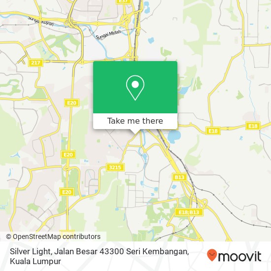 Peta Silver Light, Jalan Besar 43300 Seri Kembangan