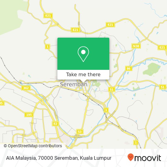 Peta AIA Malaysia, 70000 Seremban