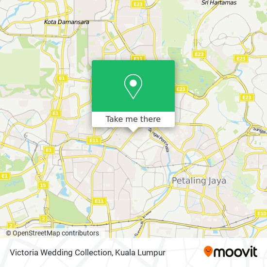 Victoria Wedding Collection map
